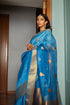 Handwoven Blue Banarasi Silk Saree